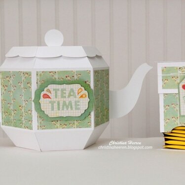 Teapot Gift Box and Tea Bag Dispenser