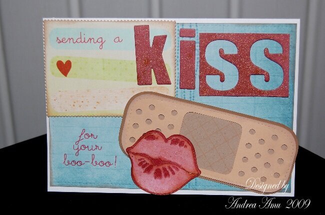 Sending a Kiss...   (Cricut Indie Art and Fancy Pants designs)