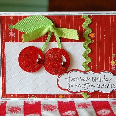 Sweet as Cherries Birthday Card {BoBunny Challenge}