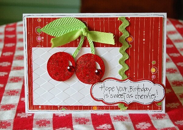 Sweet as Cherries Birthday Card {BoBunny Challenge}