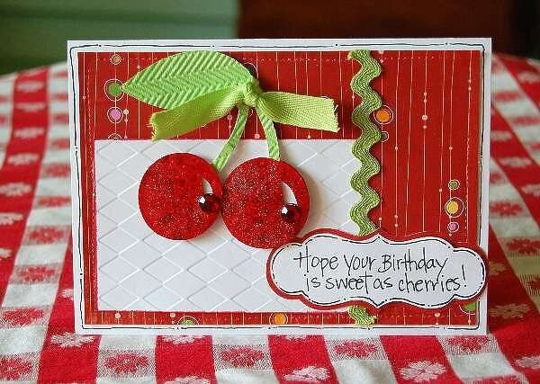 Sweet As Cherries Birthday card