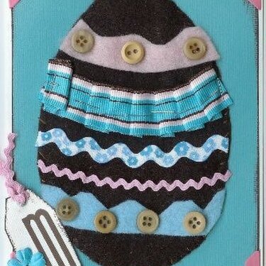 Easter Egg card  {sent to my Secret Egg, Melissa Ackerman}