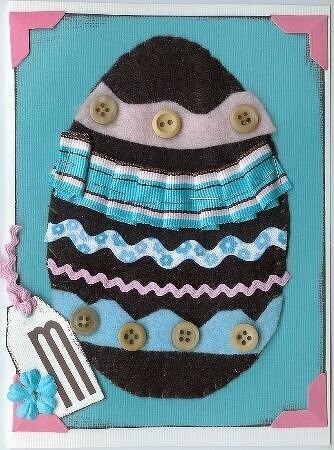 Easter Egg card  {sent to my Secret Egg, Melissa Ackerman}