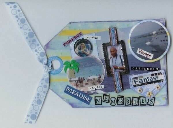 Bahamas Memories (5x7 format Chipboard Tag)