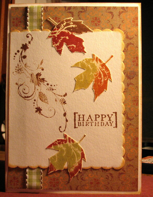 Autumn birthday card