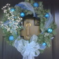It's a blue and white Christmas! Close Up