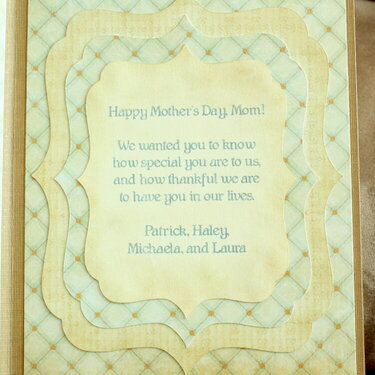 Mother&#039;s Day Card - Inside
