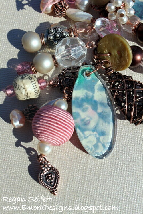 Vintage Valentine Swivel Clasp Charm