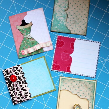 Journal cards using scraps!