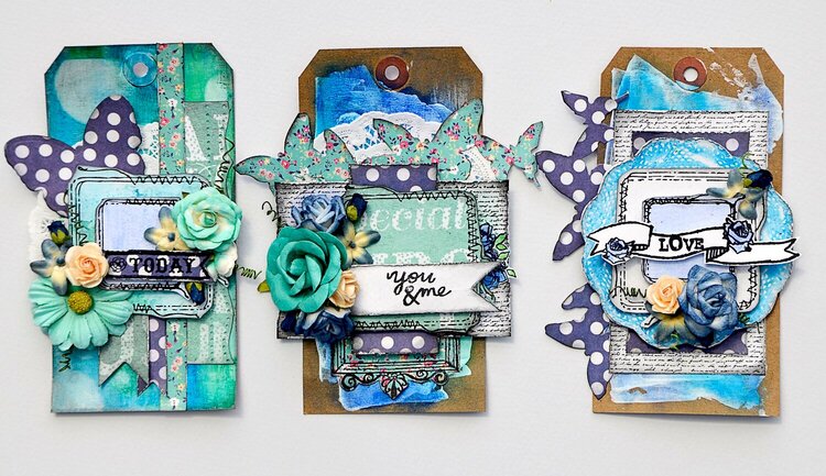 Blue Butterfly Tags *Prima*