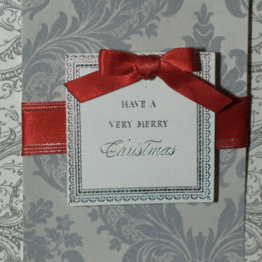 Holiday Card love in Silver and Red