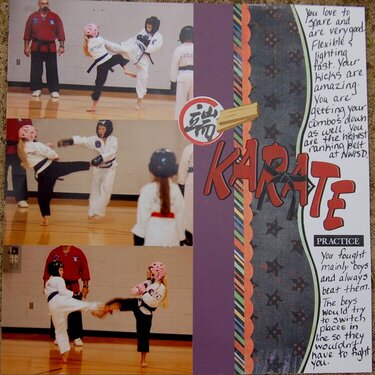 My daughters&#039; Karate Practice