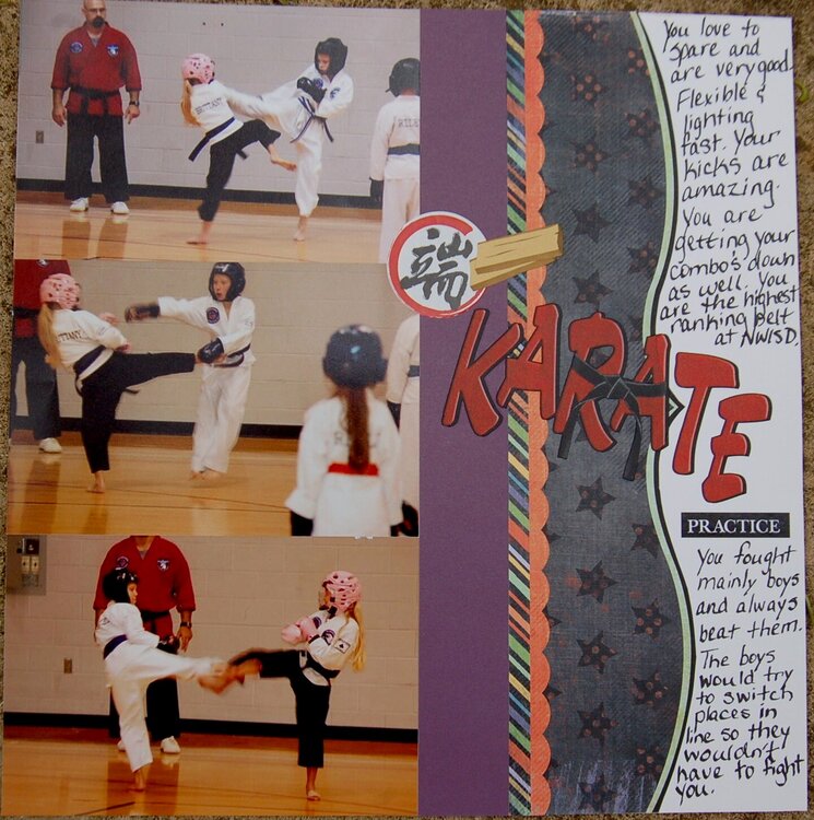 My daughters&#039; Karate Practice