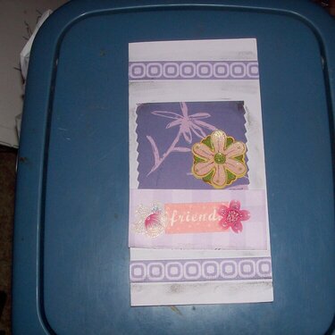 light cs/ flower pp/ sparkle dimensional stickers .3d dimestion flowers with friends tags/ distressing with  chalks