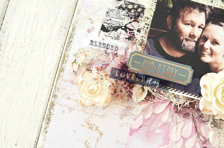 Vintage Floral Layout by Stacey Young
