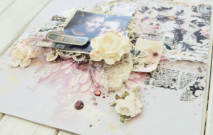 Vintage Floral Layout by Stacey Young