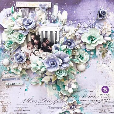 Watercolor Floral Collection Layout by Stacey Young