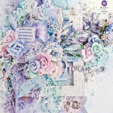Watercolor Floral Collection Layout by Sharon Ziv