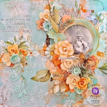 Watercolor Floral Collection Layout by Tanya Cloete