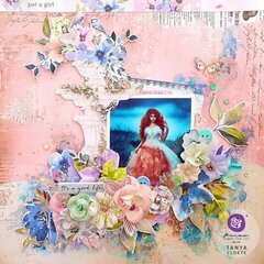 Watercolor Floral Collection Layout by Tanya Cloete