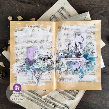 Aquarelle Dreams Altered Book by Ksenia Vesnina