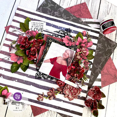 Magnolia Rouge Inspiration- Layout by Di Garling
