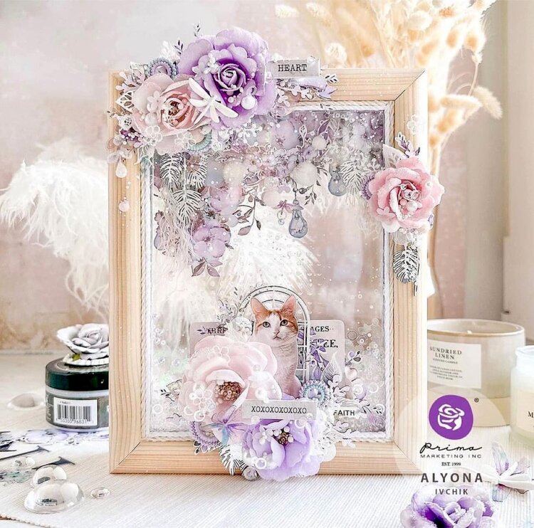 Shaker Photo Frame featuring Prima Aquarelle Dreams collection 