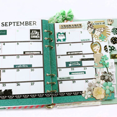 Michelle&#039;s Monthly Planner Layout with Zella Teal