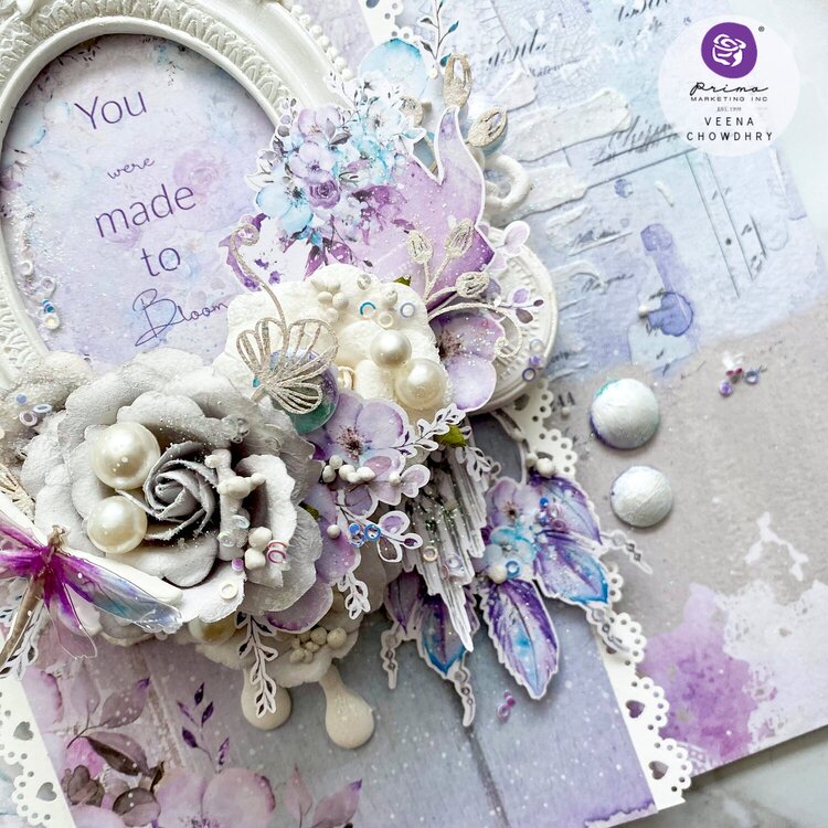 Aquarelle Dreams Scrapbook layout by Veena Chowdhry