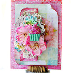 Cupcake Birthday Card by Delaina for Prima