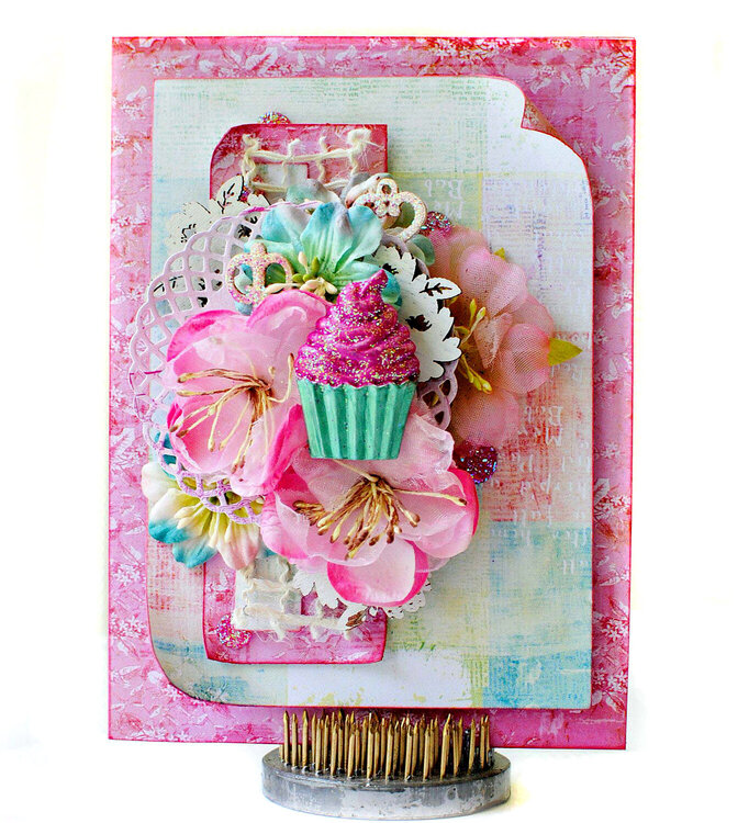 Cupcake Birthday Card by Delaina for Prima