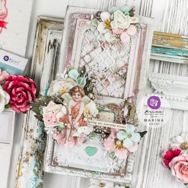 Mixed media door featuring Love Notes collection by Knaus Marina 