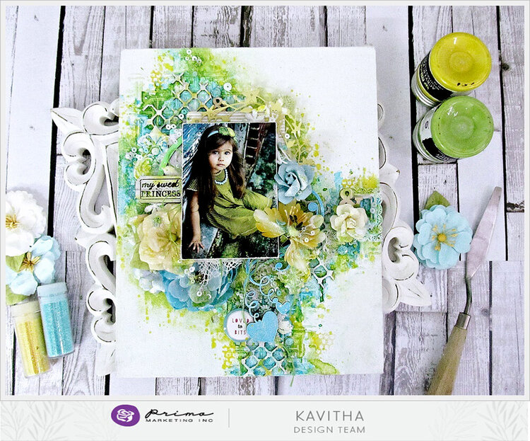 Sweet Princess Canvas by Kavitha for Prima