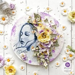 Butterfly Girl Round Canvas Project by Jennifer