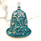 Silver Bells Ornament Turquoise by Sharon Laakkonen
