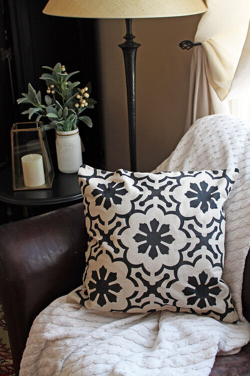 Stenciled Pillow
