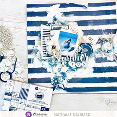 "Summer Fun" Santorini Layout by Nathalie for Prima