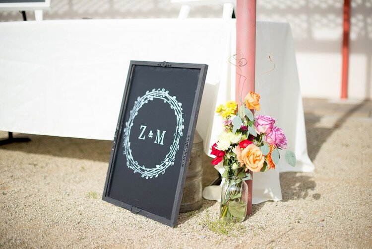 Chalk Board Wedding Initials