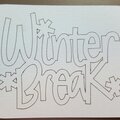 Winter Break Project Life Card