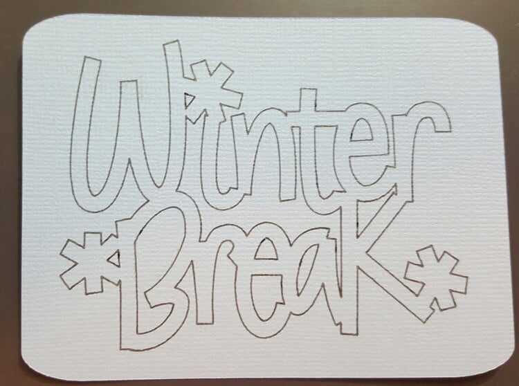 Winter Break Project Life Card