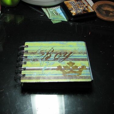 Altered Chipboard Travel Memory Book