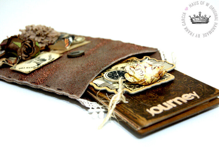Project W017:Journal &amp; Handmade Felt Pocket **Jodie Lee CT Work**