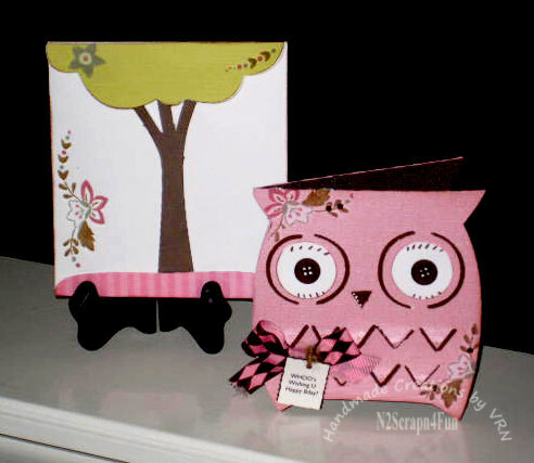 Owl Shaped Card and Matching Envelope