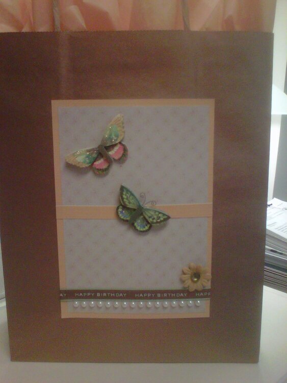 Butterfly gift bag