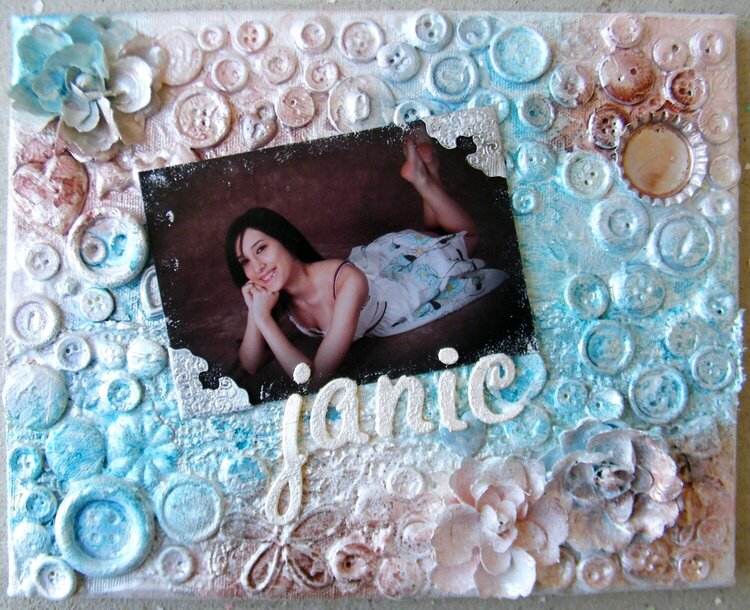Janie - Altered Canvas