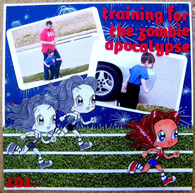 Training For the Zombie Apocalypse ~Simply B Stamps~