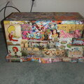 Decoupage Graffiti Chest (After) I got my crafty little hands on it!