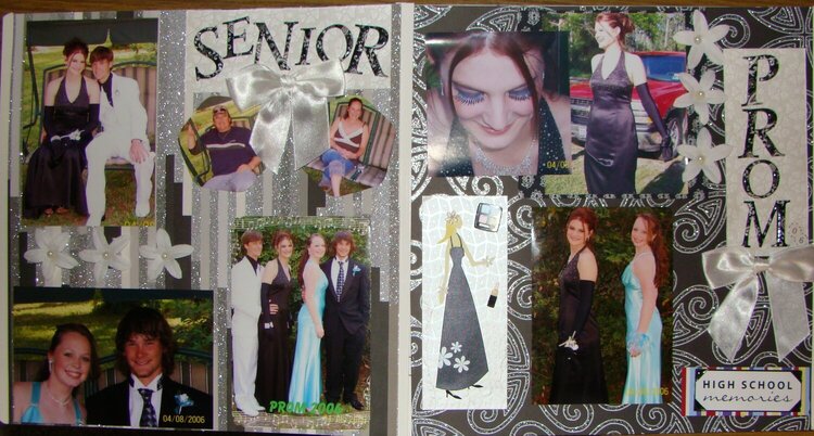 2 page spread for Senior Prom
