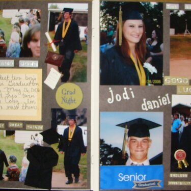 2 page spread of High School graduation
