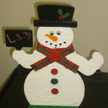 wooden snowman i panted